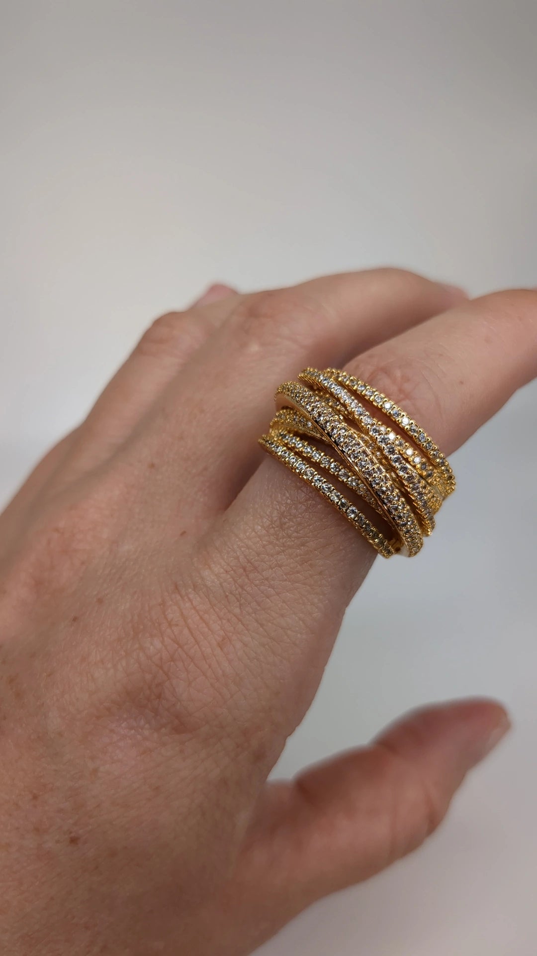 Multi-Row Crystal Ring