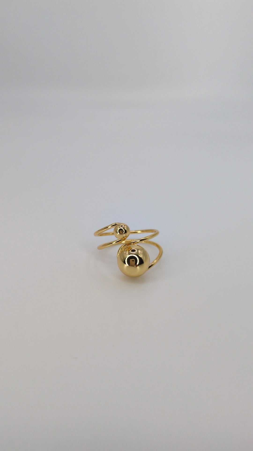 Double Ball Gold Ring
