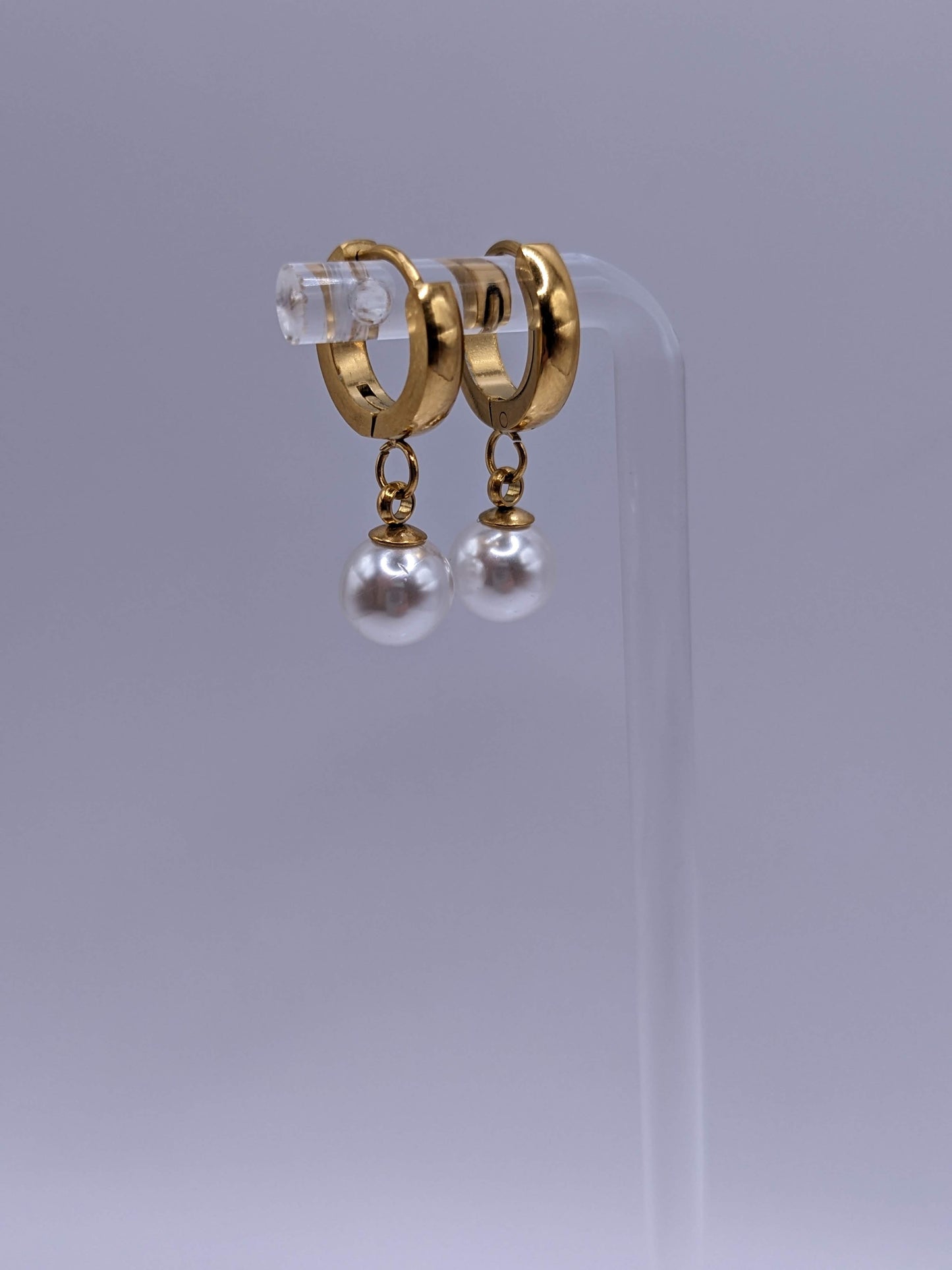 Pearl Drop Cuff Earrings