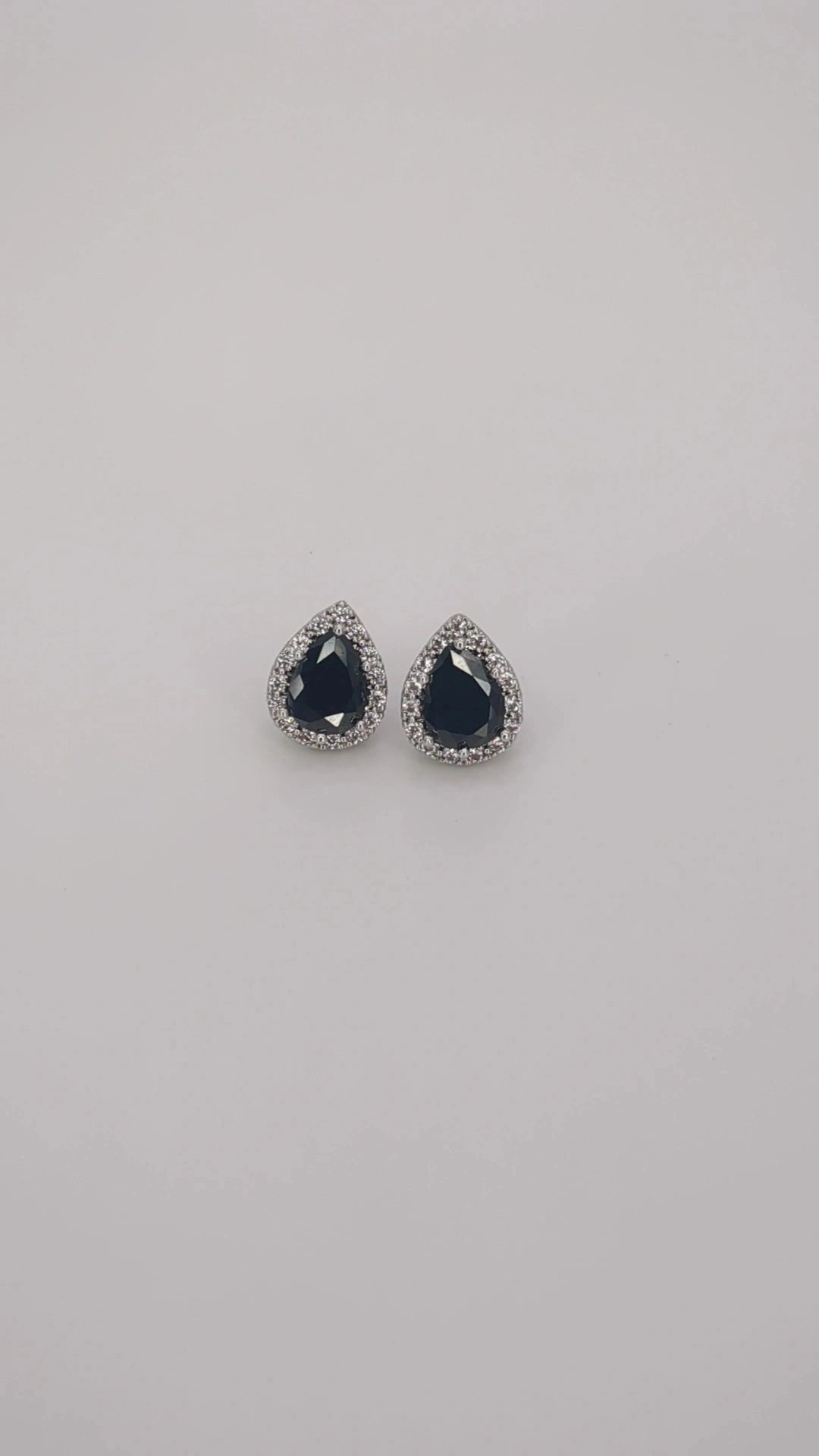 Crystal Pear Stud Earrings