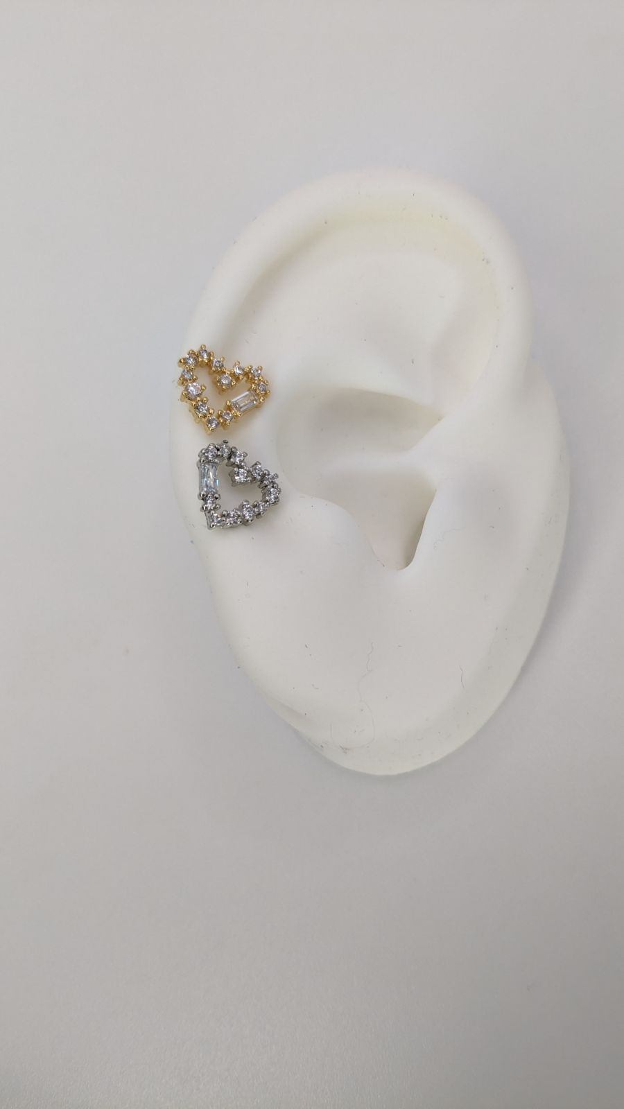 Crystal Heart Stud Earrings