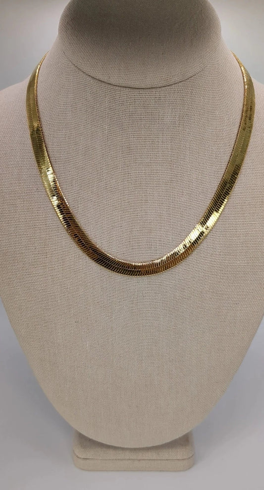 Gold Filled Herringbone Necklace