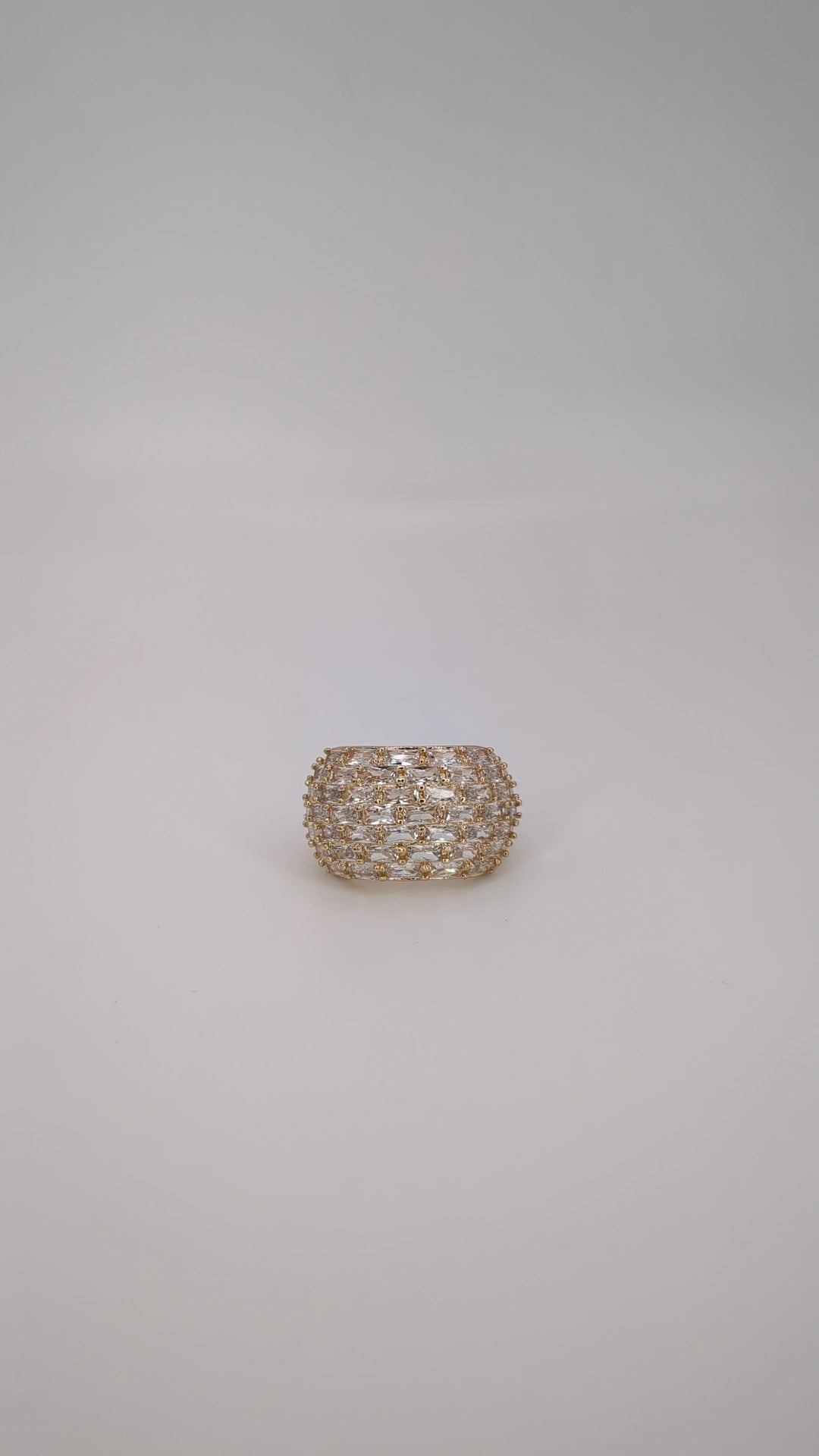 Crystal Dome Cocktail Ring