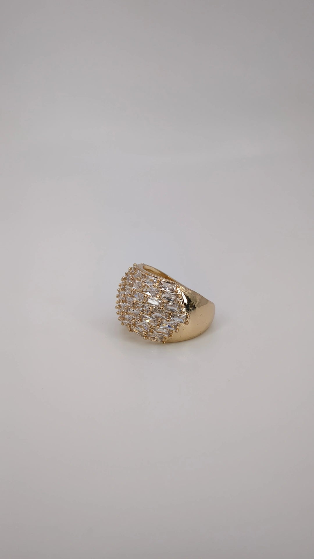 Crystal Dome Cocktail Ring