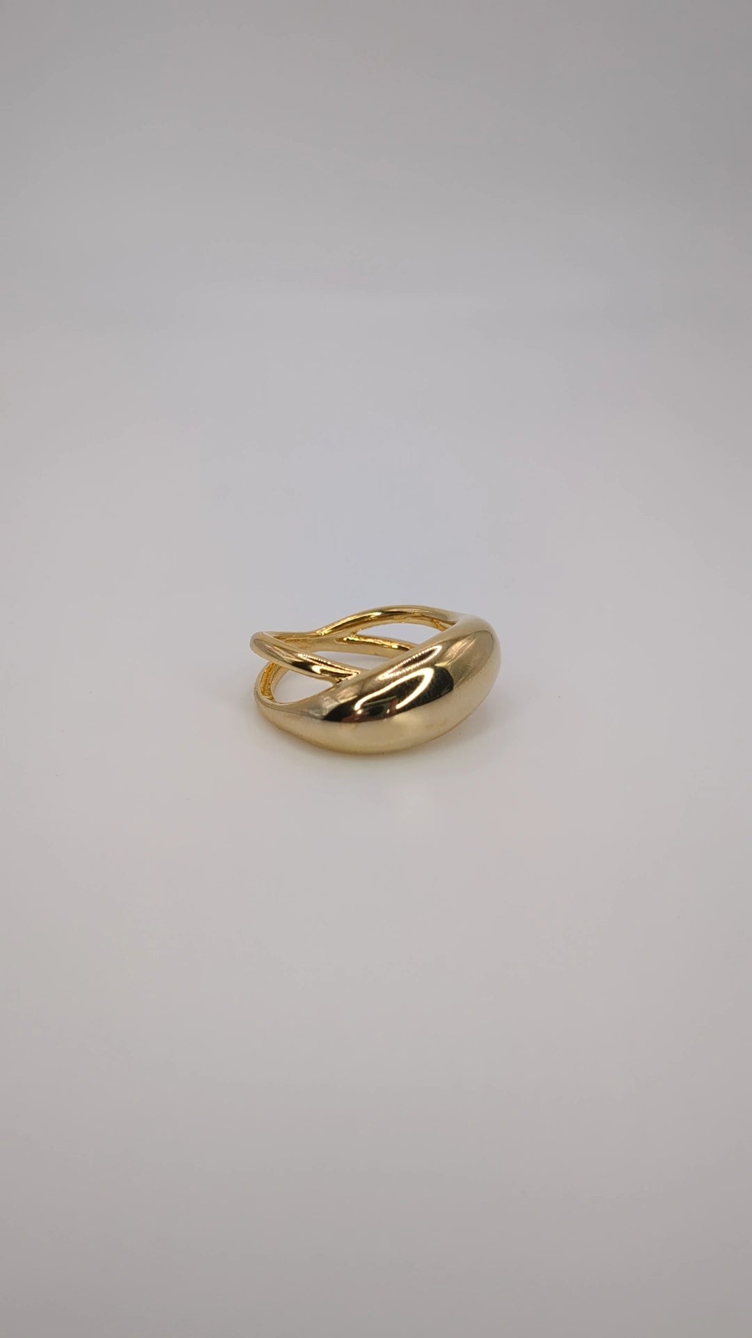 Double Hoop Gold Ring