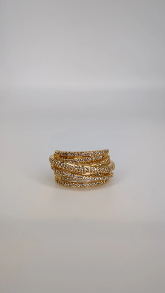 Multi-Row Crystal Ring