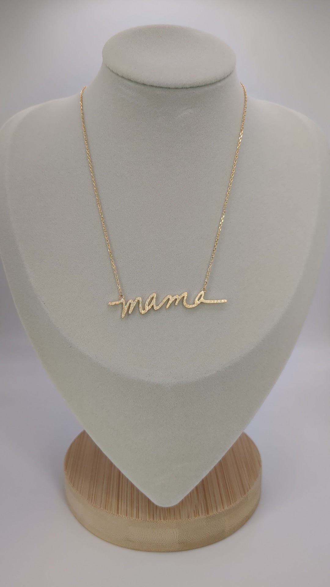 MAMA Script Necklace