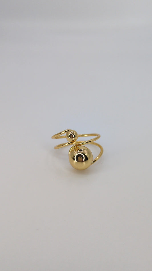 Double Ball Gold Ring