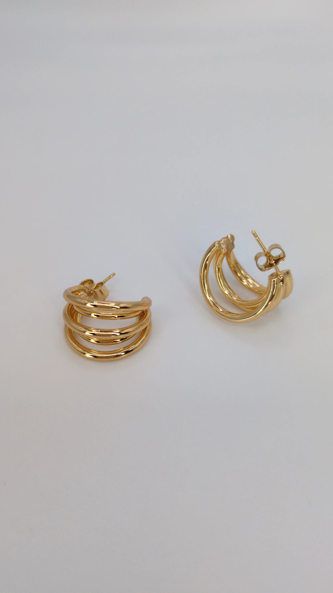 3-Ring Mini Tube Hoop Earrings