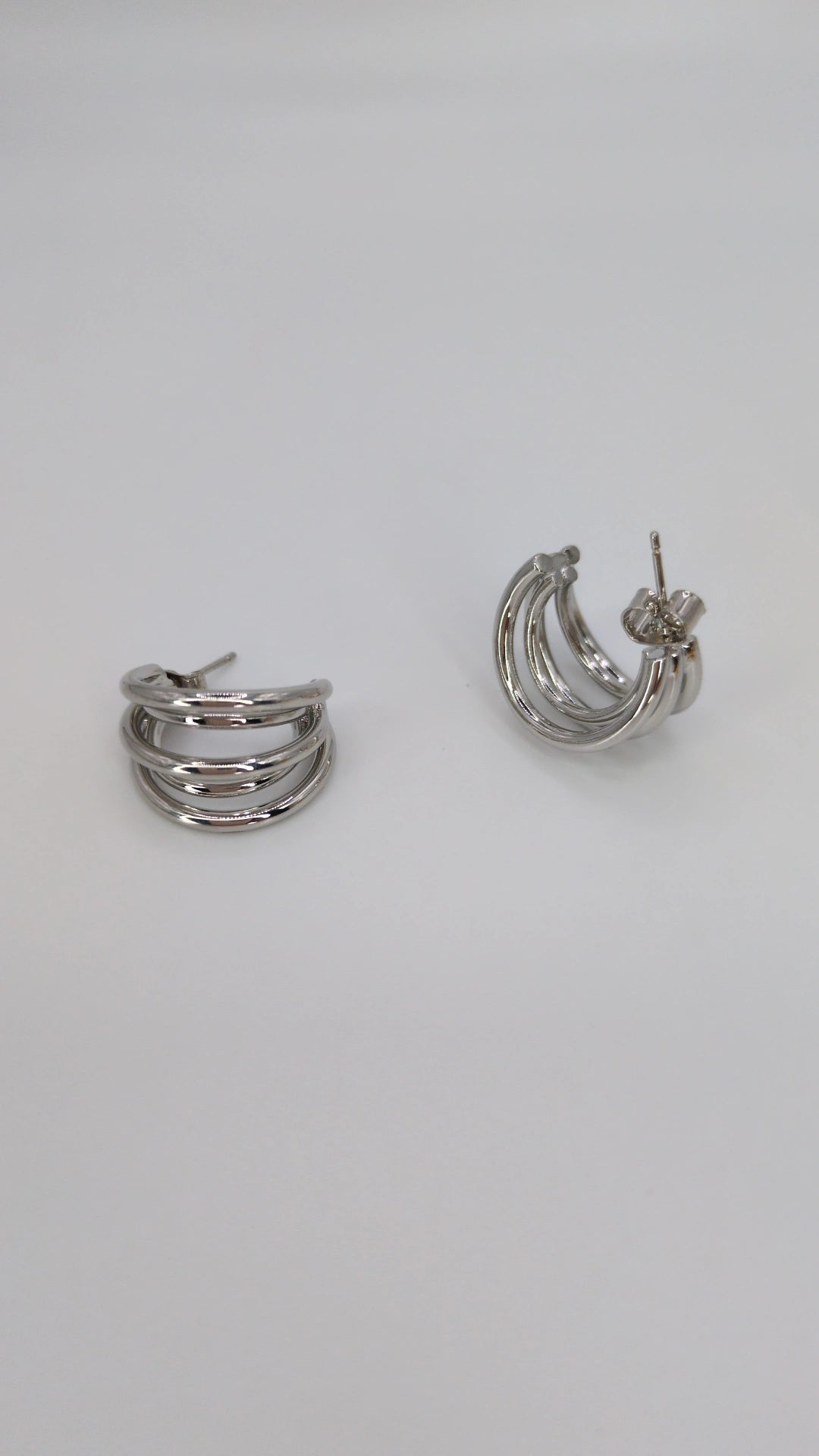 3-Ring Mini Tube Hoop Earrings