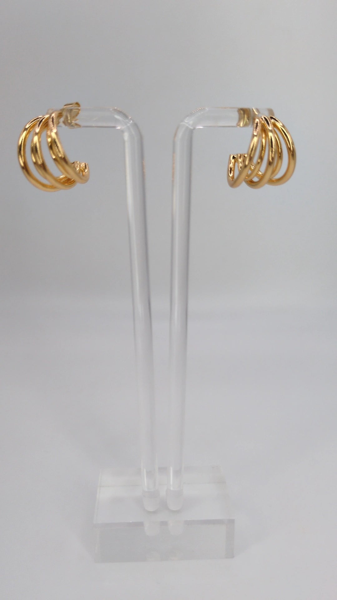 3-Ring Mini Tube Hoop Earrings