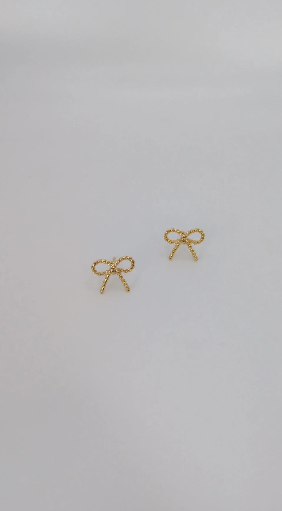 Mini Ribbon Bow Stud Earrings