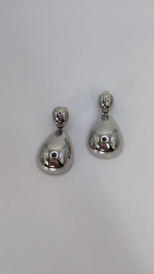 Stephy Silver Pear Drop Earrings