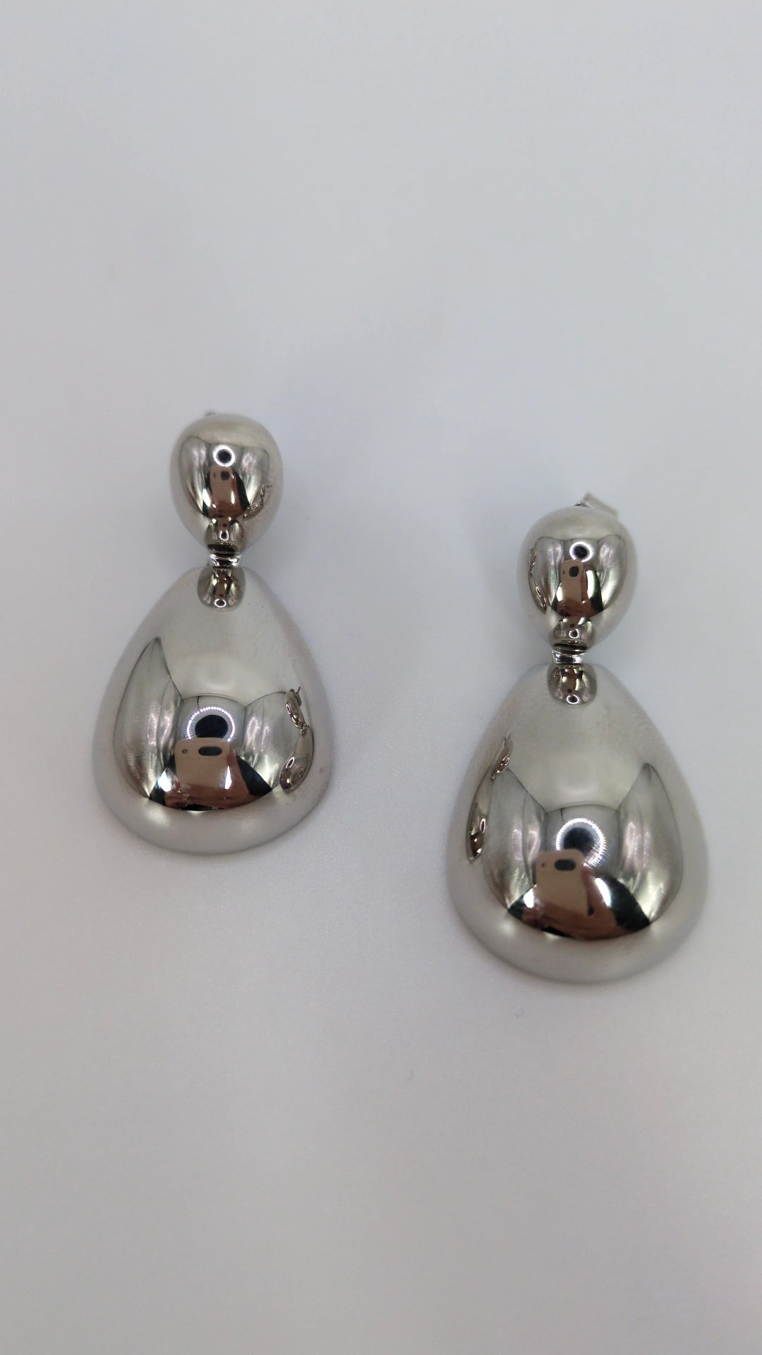 Stephy Silver Pear Drop Earrings