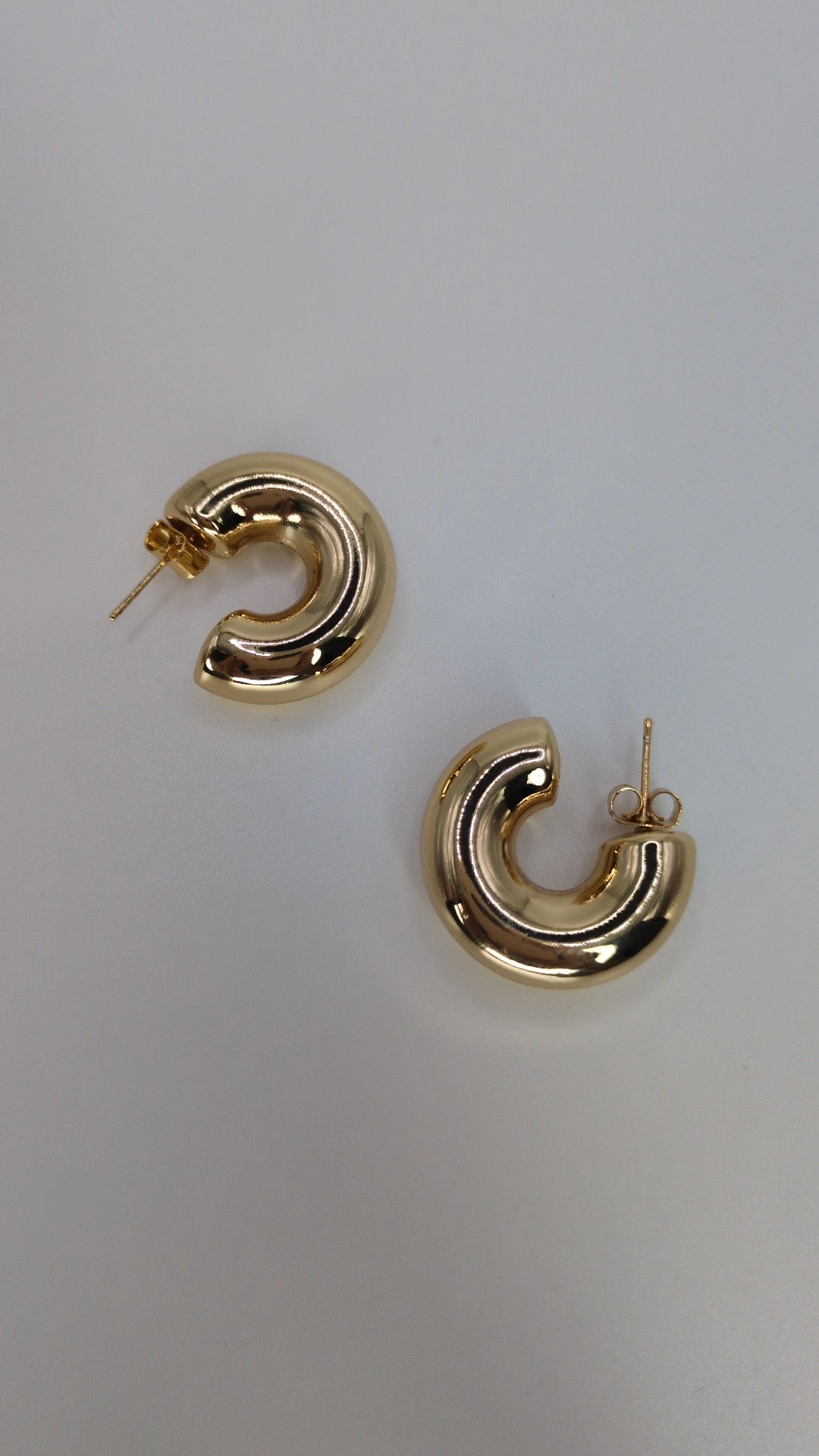 Chunky Tube Hoop Earrings