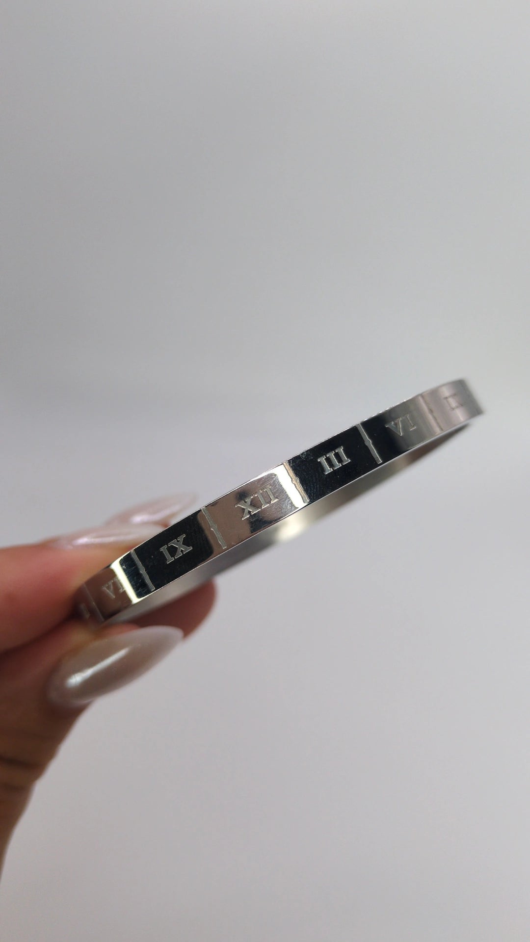 Elegant Roman Numeral Bangle