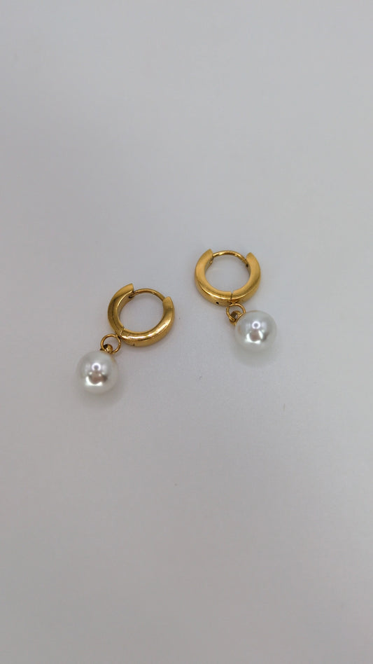 Pearl Drop Cuff Earrings