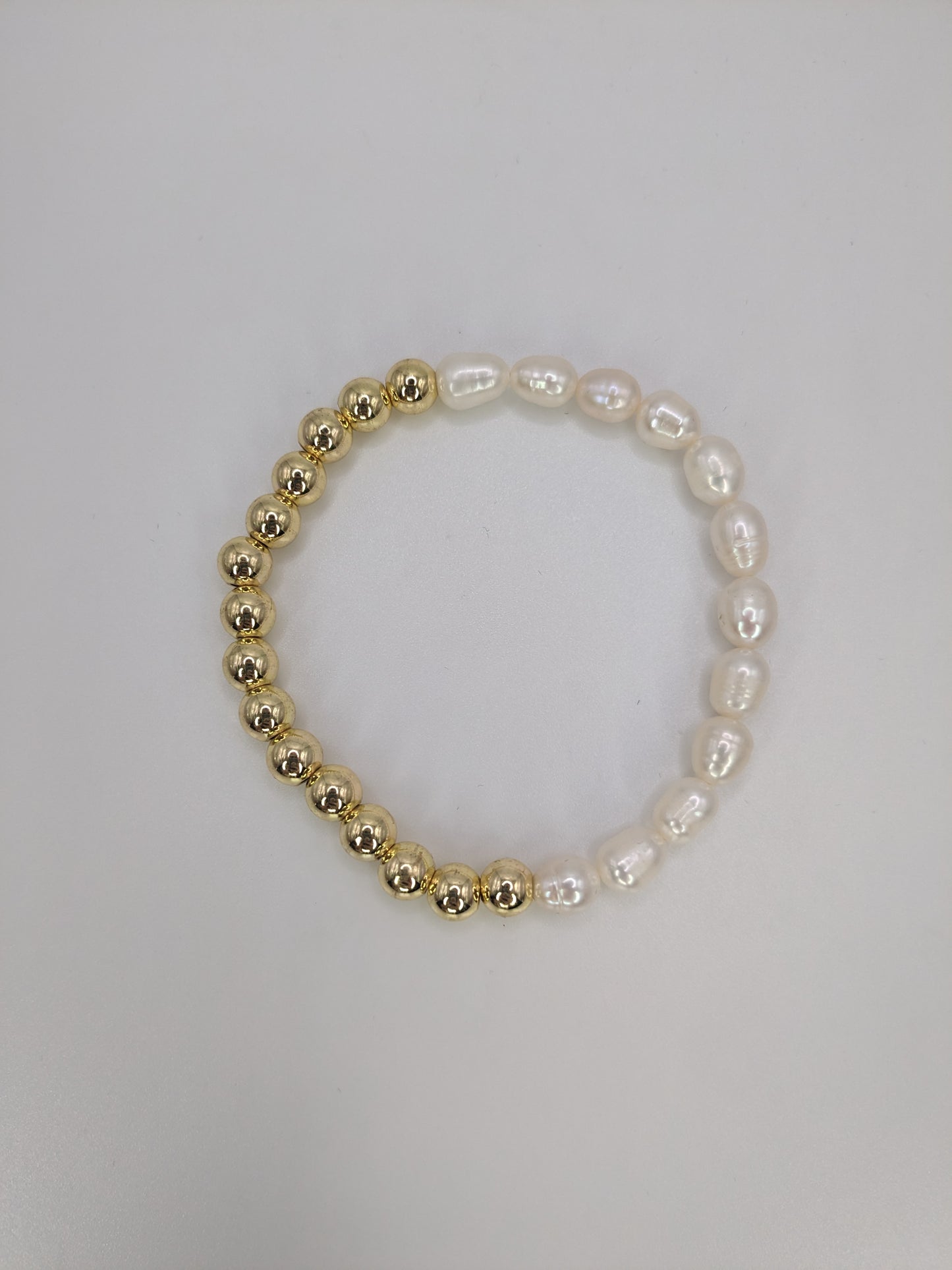 Gold & Pearl Beaded Bracelet