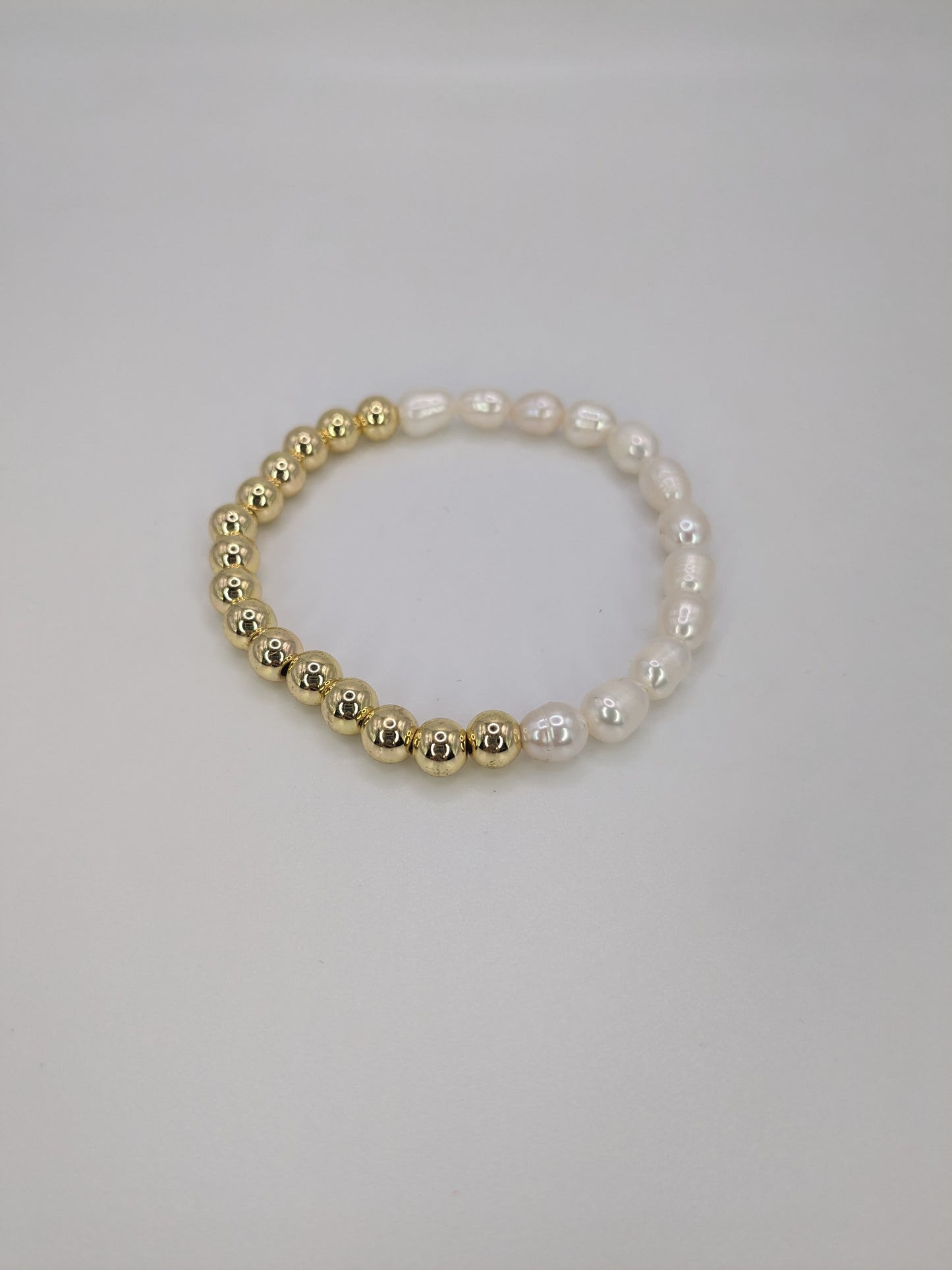 Gold & Pearl Beaded Bracelet