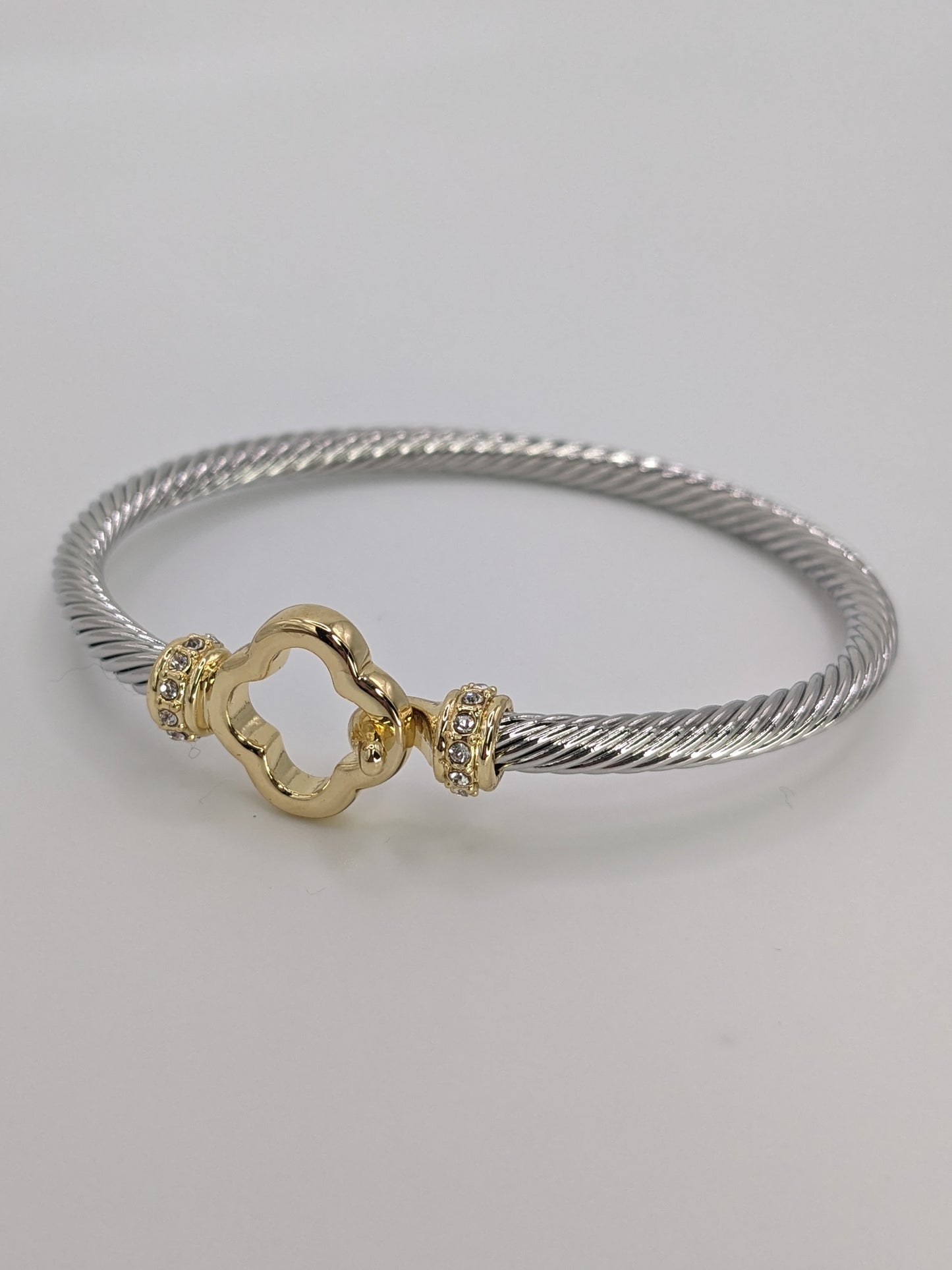 Two Tone Osito Eblem Cable Collection Bangle