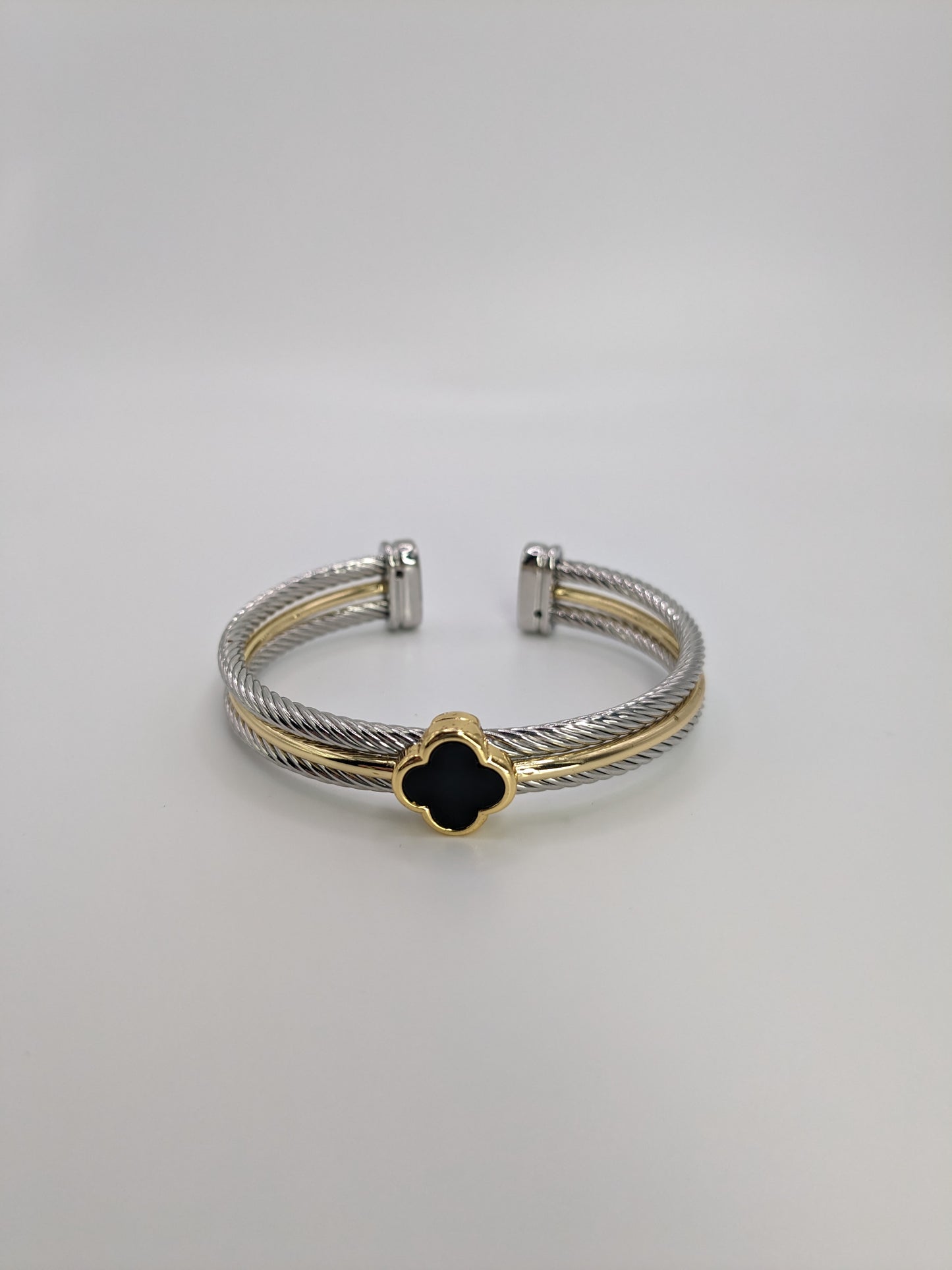 Two Tone Osito Cable Collection Bangle