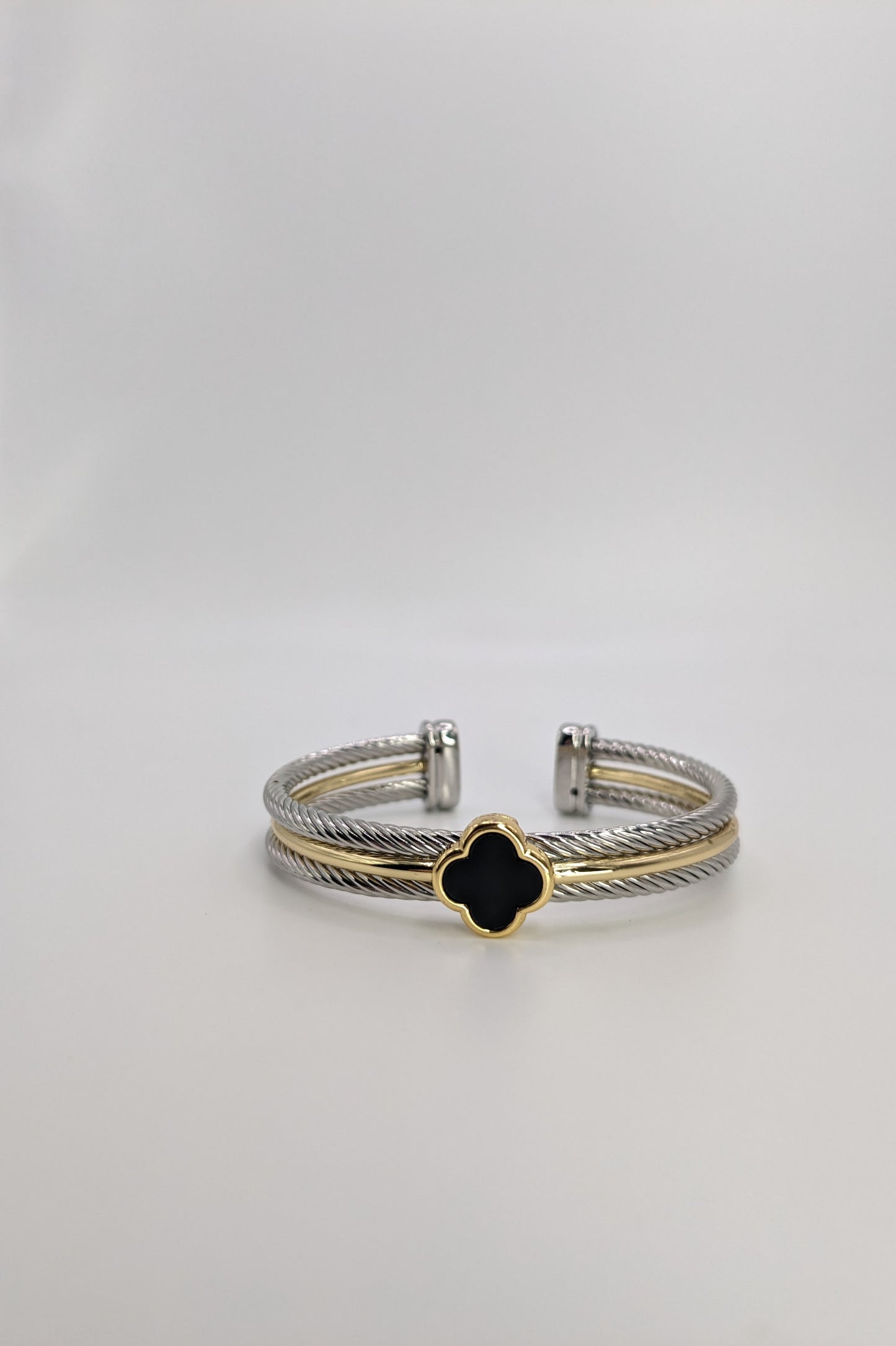 Two Tone Osito Cable Collection Bangle